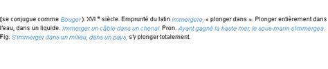 Définition de immerger .